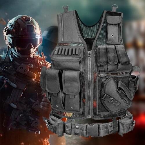 Gel blaster Activity Equipment Camouflage Tactical Vest Amphibious Field Adventure Vest CS Multifunctional Eating Chicken