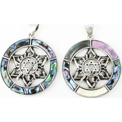 Natural Shell Colored Six-Mans Star Pendant Ladies Fashion Joker Star Jewellery DIY Necklace Bracelet Earrings Accessories