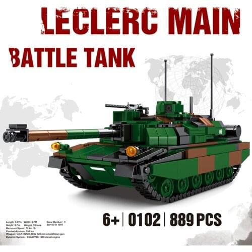 Military Series Leclerc Main Battle Tank Building Blocks Kit Type 10 Main Battle Tank Army Figures Bricks Toys Gift For Children