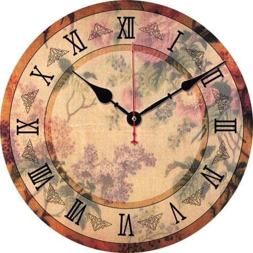 Hydrangea Watercolor Wall Clock Battery Operated Non Ticking Silent Quartz Analog Rustic Farmhouse Round Clock Retro Home Decor