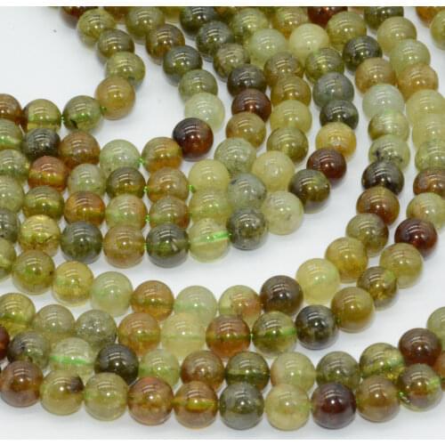 Natural Andradite Garnet Loose Round Beads 6.5mm