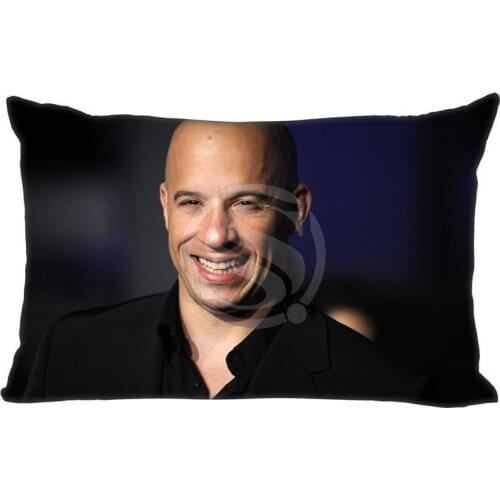 Custom Pillowcase Vin Diesel Bedding rectangle Zipper Pillow Throw Pillow Cover 45x35cm(One Side) Nice gift