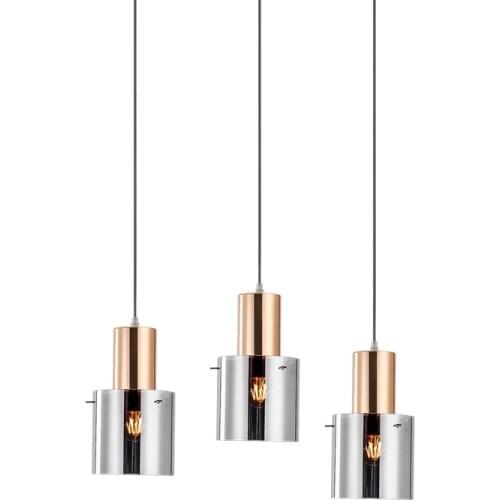 Nordic simple glass pendant lights cafe bar restaurant light creative personality bedroom bedside tea table pendant lights E27