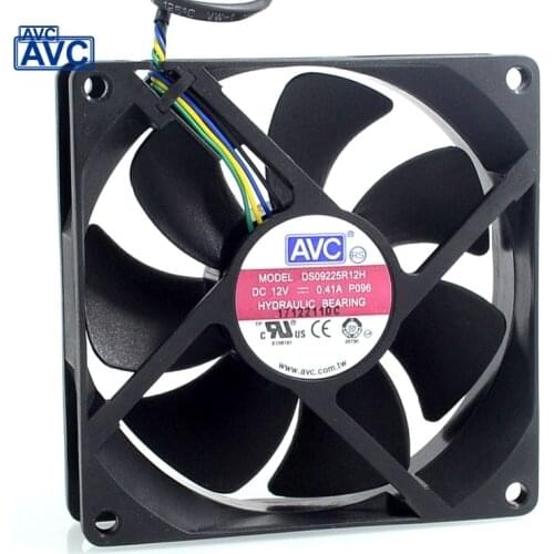 AVC New and original DS09225R12H 9cm 9025 90mm 12V 0.41A 4 PWM cooling fan wind capacity 90*90*25mm
