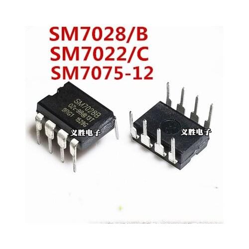 Original NEW 5PCS/ SM7028B SM7022C SM7075-12 SM7028 SM7022 SM7075 DIP8 DIP-8