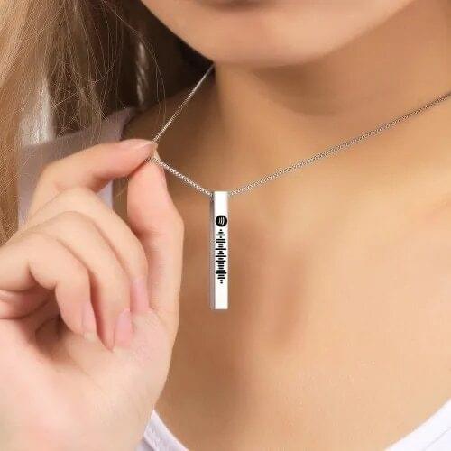 Spotify Song Code Necklace Personalized Music Spotify Code Pendant Bar Bracelet Custom Bar Bracelets,Spotify Code Jewelry