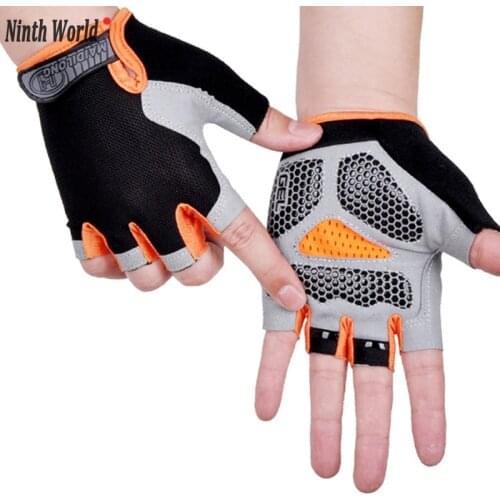 Spring and summer outdoor cycling gloves non-slip breathable shockproof gloves fingerless half bike riding gloves