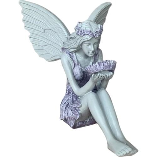 Fairy Statue Angel Girl Figurine Model Sculpture Indoor Outdoor Home Decor