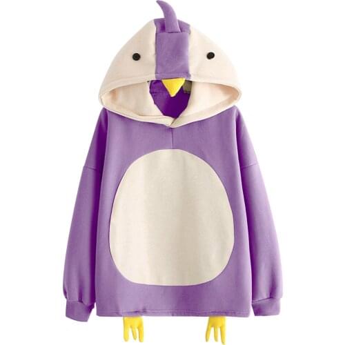 Kawaii Sweatshirts Hoodies Womens Fashion Long Sleeve Cute Animal Printed Hoodie Femme Top Sweatshirt Moletom Feminino Свитшот