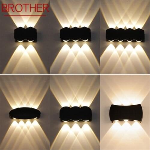 BROTHER Outdoor Wall Light LED Waterproof Aluminum Sconces Light New Simple Creative Decorative For Patio Porch Garden Bedroom