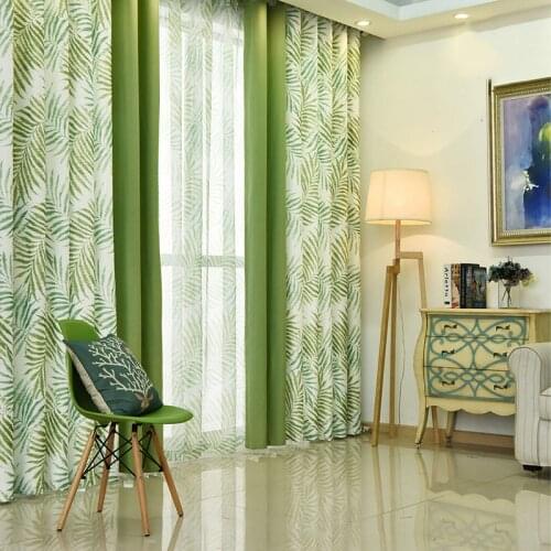 Bucolic Yarn Blackout Curtains For Living Room шторы фатин Para Salon Cortinas Rideau Minimalist Nordic Modern Retro Country