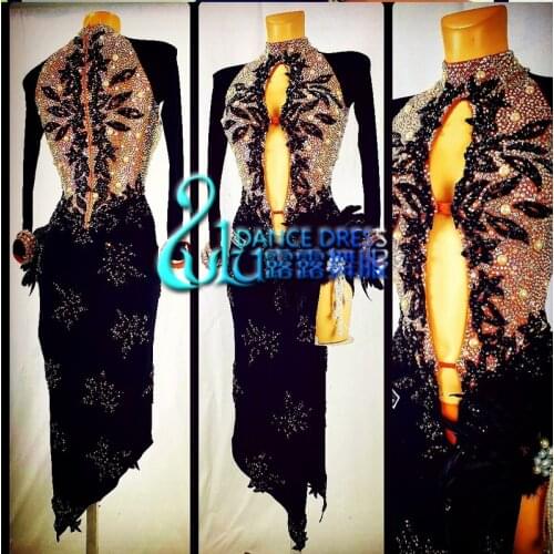 Latin dance dress Sexy Latin dress Professional customization latin dress Lemon Huang Shuijing latin dance dress