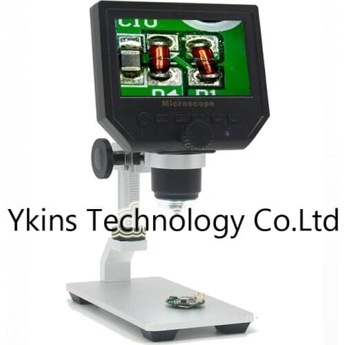 1-600x power USB Digital Electronic Microscope Portable 8 LED VGA Microscope With 4.3" HD LCD Screen for smartphone IC repair