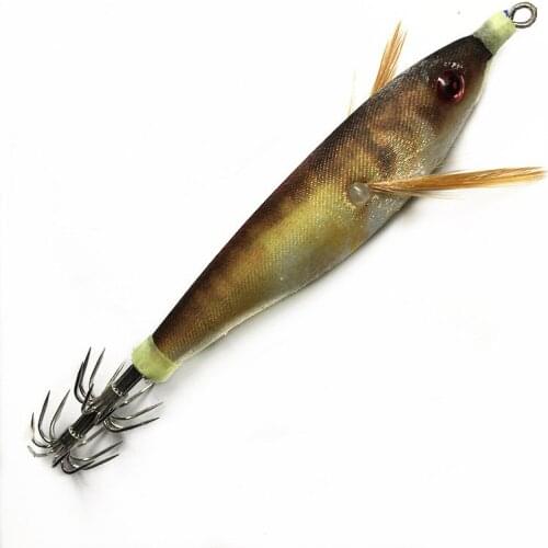 1Pcs Fishing Lure 8CM/10G 3D Eyes Squid Hook Jigs Octopus Cuttlefish Shrimp Baits Luminous Lures