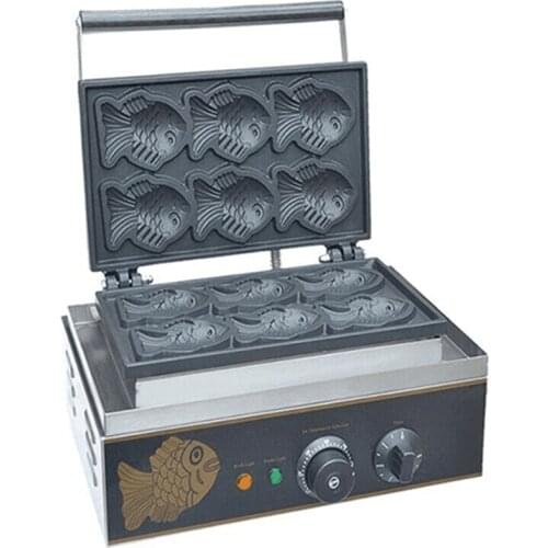 110V 220V Korean Fish Cakes Machine Commercial Electric Fish Shaped Cake Machine Ice Cream Taiyaki Maker Waffle Maker