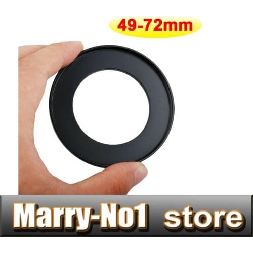 2pcs Black Step Up Filter Ring Lens Ring 49mm to 72mm 49mm -72mm