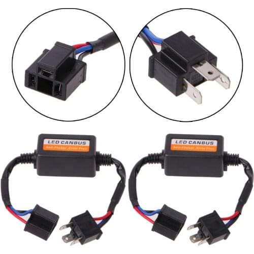 2 Pcs H4 LED Car Light Canbus Error Free Resistor Headlight Warning Anti Flicker