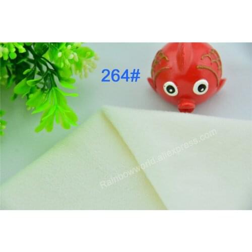 264# Milk White Color Super Soft Short Hair 0.5-1.5mm Fleece Fabric Velvet Microfiber Velboa for DIY Patchwork Toy Sofa Pillow