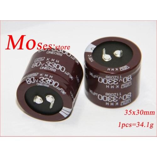 80v 3300uf 100% Original new NCC nichicon Electrolytic capacitance capacitor Radial 35x30mm (2pcs)