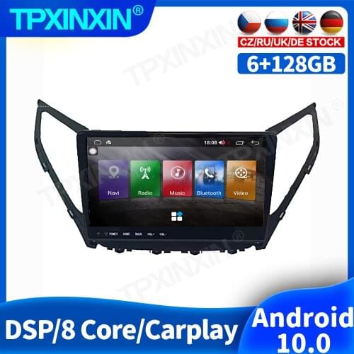 128GB Android 10.0 For Hyundai Azera 2014 - 2015 Car Radio Multimedia Video Player Navigation Head Unit GPS Auto 2din no DVD