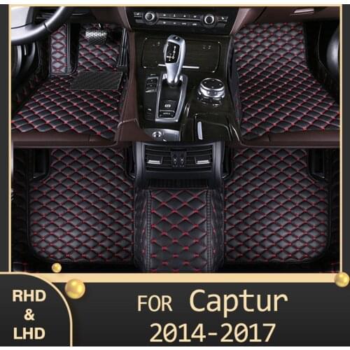 MIDOON Car floor mats for Renault Captur 2014 2015 2016 2017 Custom auto foot Pads automobile carpet cover