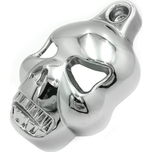 Free Shipping Motorcycle Parts Chrome Skull Horn Cover for Harley Davidson Big Twins V-Rods Stock Cowbell Horns 1992-2013 CHROME