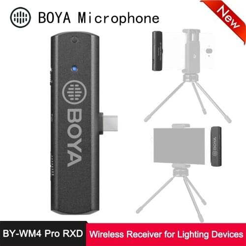 BOYA BY-WM4 Pro RXD Wireless Receiver for iPhone 11 Pro Max Xs Xr iPad Lighting Device K1 K2 Video Microphone System Accessories