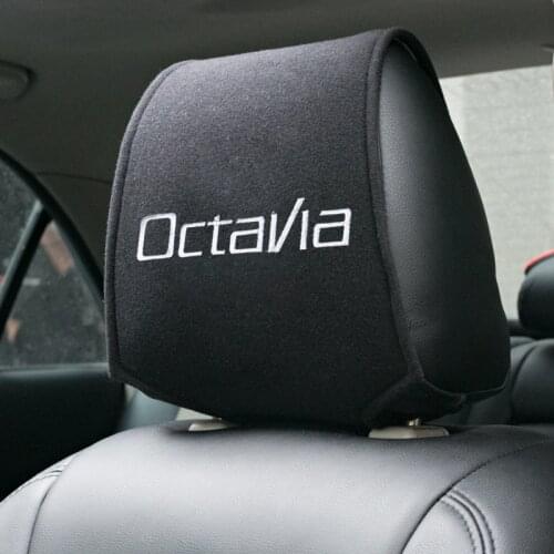 Hot car headrest cover fit for skoda octavia fabia rapid yeti superb octavia a 5 a 7 2 Car Seat Cover