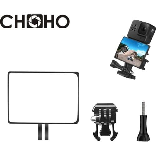 For Gopro 9 Accessories Selfie Vlog Mirror Vlogging Flip Screen Cold Shoe Mount for Go Pro Hero 8 Max Xiaomi Sport Action Camera
