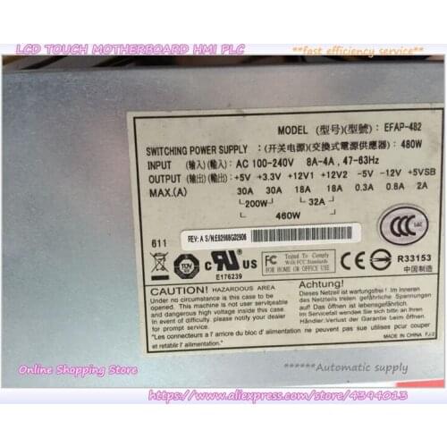 For NF290D NF290D2 NF295D2 2U Server Power Supply EFAP-482 480W Power Supply