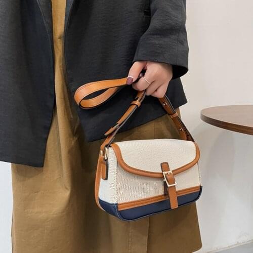 Canvas Fashion Small Bag 2021 New Trendy Texture Shoulder Summer Messenger Bag Fashionable Purses Tote Bags for Women