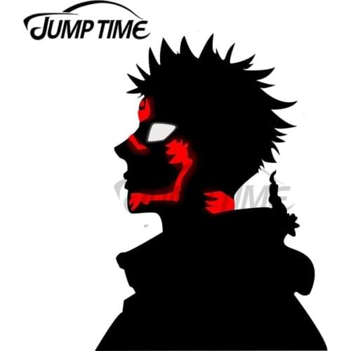 JumpTime 13 x 11.8cm Y ji Itadori Silhouette Funny JDM Stickers Vinyl Car Wrap DIY Waterproof 3D Scratch-proof Custom Decal