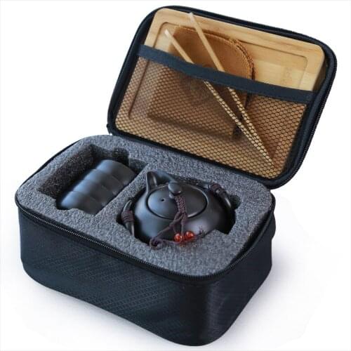 Ceramic teapot kettle gaiwan Chinese Travel Ceramic tea cup for puer chinese tea pot portable tea set drinkware Free shipping