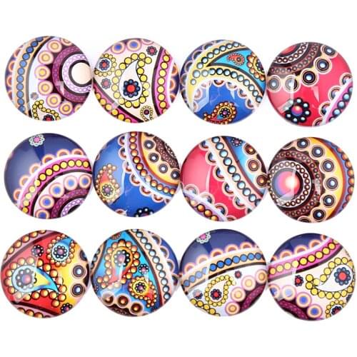 Reidgaller mix pattern photo round dome glass cabochons 12mm 10mm 14mm 20mm 25mm 30mm diy flat back handmade jewelry findings