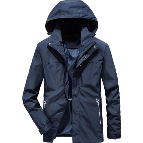 Jacket Men New Spring Summer Trench Coat Mens Fashion Clothing Young Male Solid Hooded Jackets Thin Outerwear Asian Size