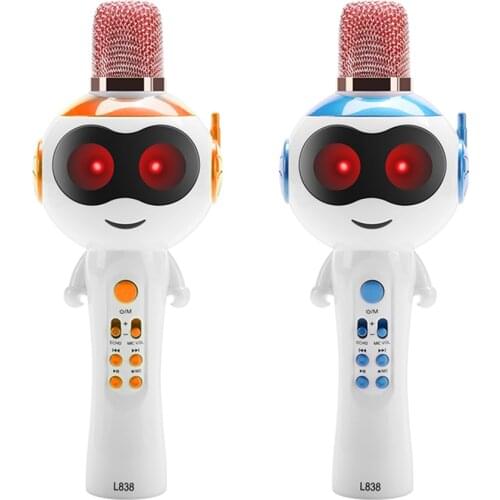 L838 Children Toy Karaoke Microphone Cartoon Princess Early Education Machine Karaoke Bluetooth Wireless Karaoke Gift Fot Kids