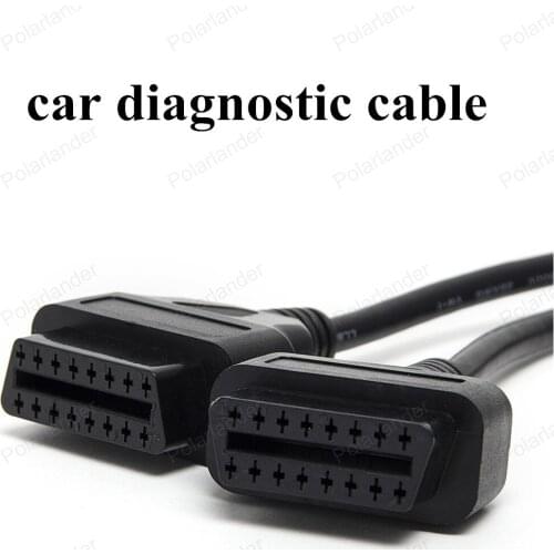Best selling extended interface line OBD II 16 Pin Splitter Adapter Extension Cable Male to Dual Female Y