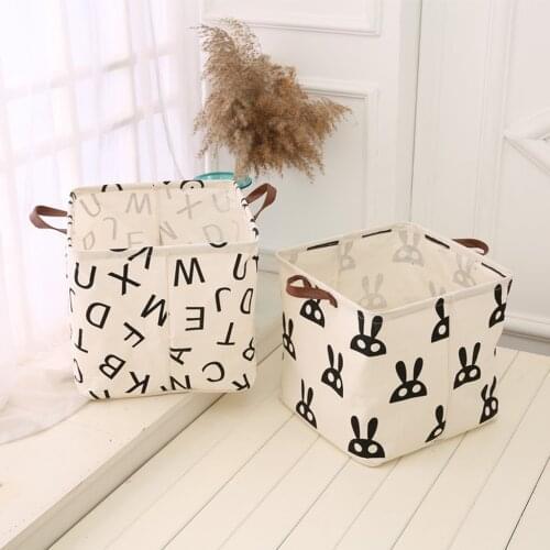 Lovely Reusable Square Storage Basket Bin Laundry Toys Container Home