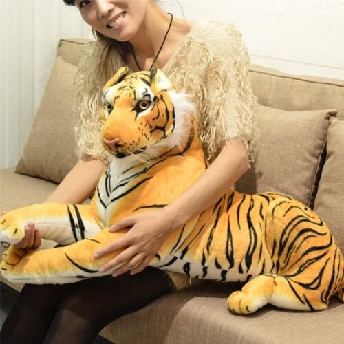 Creative Simulation Tiger Plush toy Stuffed Soft Animal Forest Tiger Pillow Dolls For Children Kids Birthday Gift