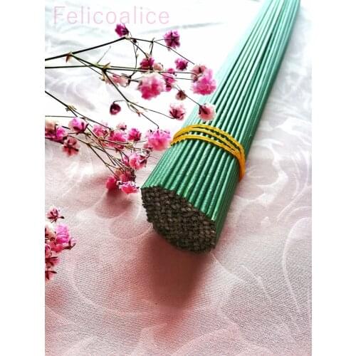 50pcs 2mm 3mm 4mm 5mm Paper Covered Artificial Branches Nylon Flower Iron Wires For DIY Nylon Flower Making Materials