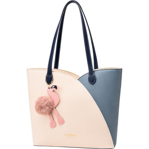 NEW Fructose PU Leather Zipper Luxury Handbags and Purse 2021 Women Colorblock Large Capacity Designer Shoulder Crossbody Bags