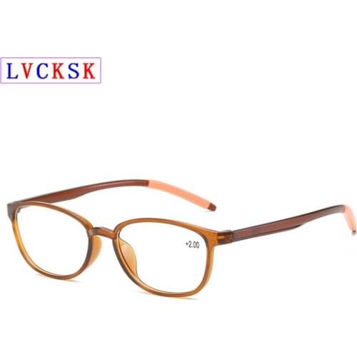 TR90 Ultralight Soft Non-Slip Oval Reading Glasses magnifier Women Men Presbyopia Spectacles Hyperopia Eyeglasses +1.0~+4.0 L3