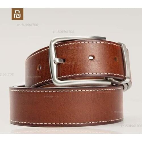 Xiaomi mijia belt time machine vegetable tanned leather belt mens business suit trousers belt high quality long cowhide belt