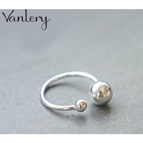 Romantic Charming Open Beads Ball Ring for Women Vintage Boho Party Rings Gothic Punk Jewelry Gifts for Girls