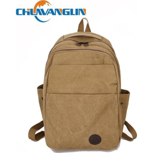 Chuwanglin Backpack For Men Women Durable Canvas bags Waterproof Student School Bag Army Green Hiking Sport Backpack 5110959