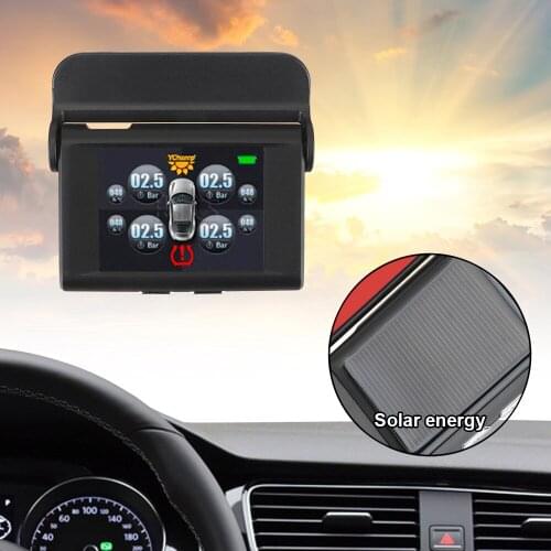 LEEPEE USB Solar Power Digital LCD Display Tyre Pressure Monitoring System Auto Security Alarm Systems Smart Car TPMS