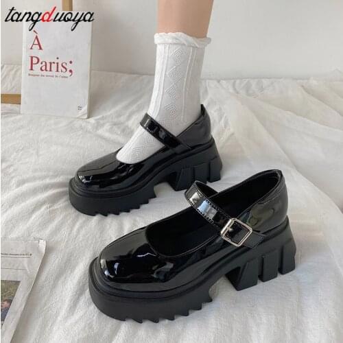 Student Shoes College Girl Student lolita Shoes JK Uniform Shoes PU Leather Heart-shaped Ankle-strap Mary Jane Shoes white