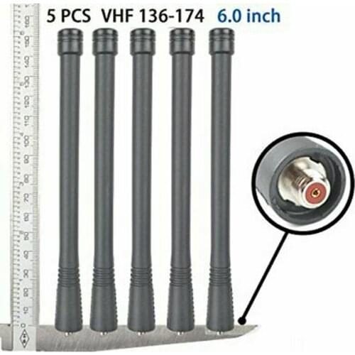VBLL 5PCS NAD6567 VHF 6.0inch Antenna for Motorola HT1000 MTS2000 XTS2500 XTS3000 XTS3500 XTS5000 2 Way Radio