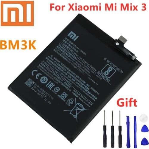 Xiao Mi 100% Original Battery BM3K For Xiaomi Mix 3 Mix3 3200mAh High Capacity Rechargeable Phone Replacement Batteria Akku
