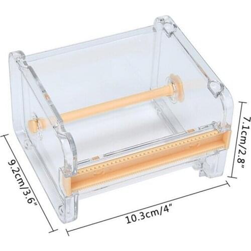 Japanese Stationery Masking Tape Cutter Washi Tape Storage Organizer Cutter Tape Dispenser Office Supplies Yellow color only